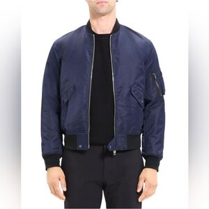 Theory Flight Slim-Fit Bomber Jacket navy blue sz LRG